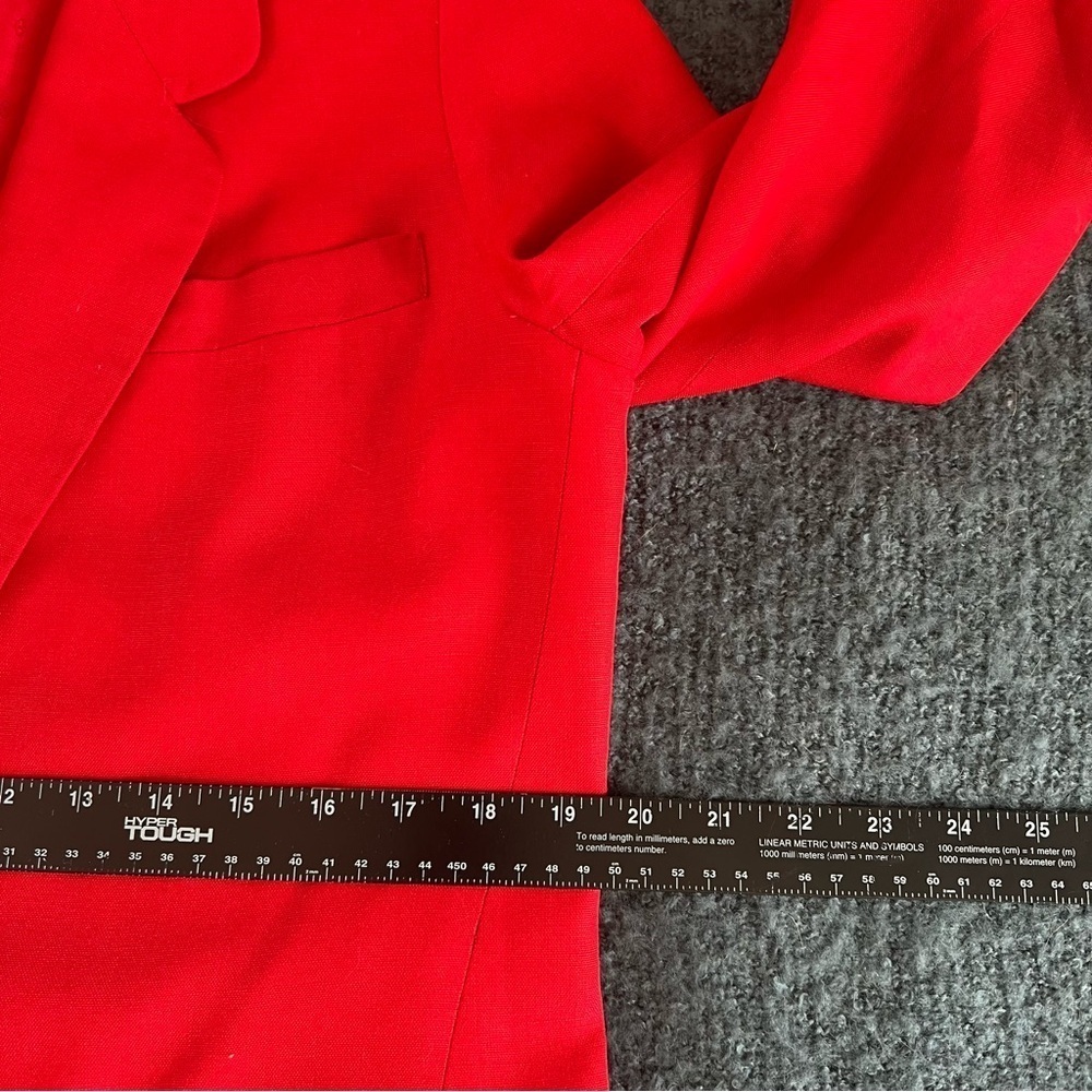Talbots Red Blazer Single Gold Button Nautical Bu… - image 8